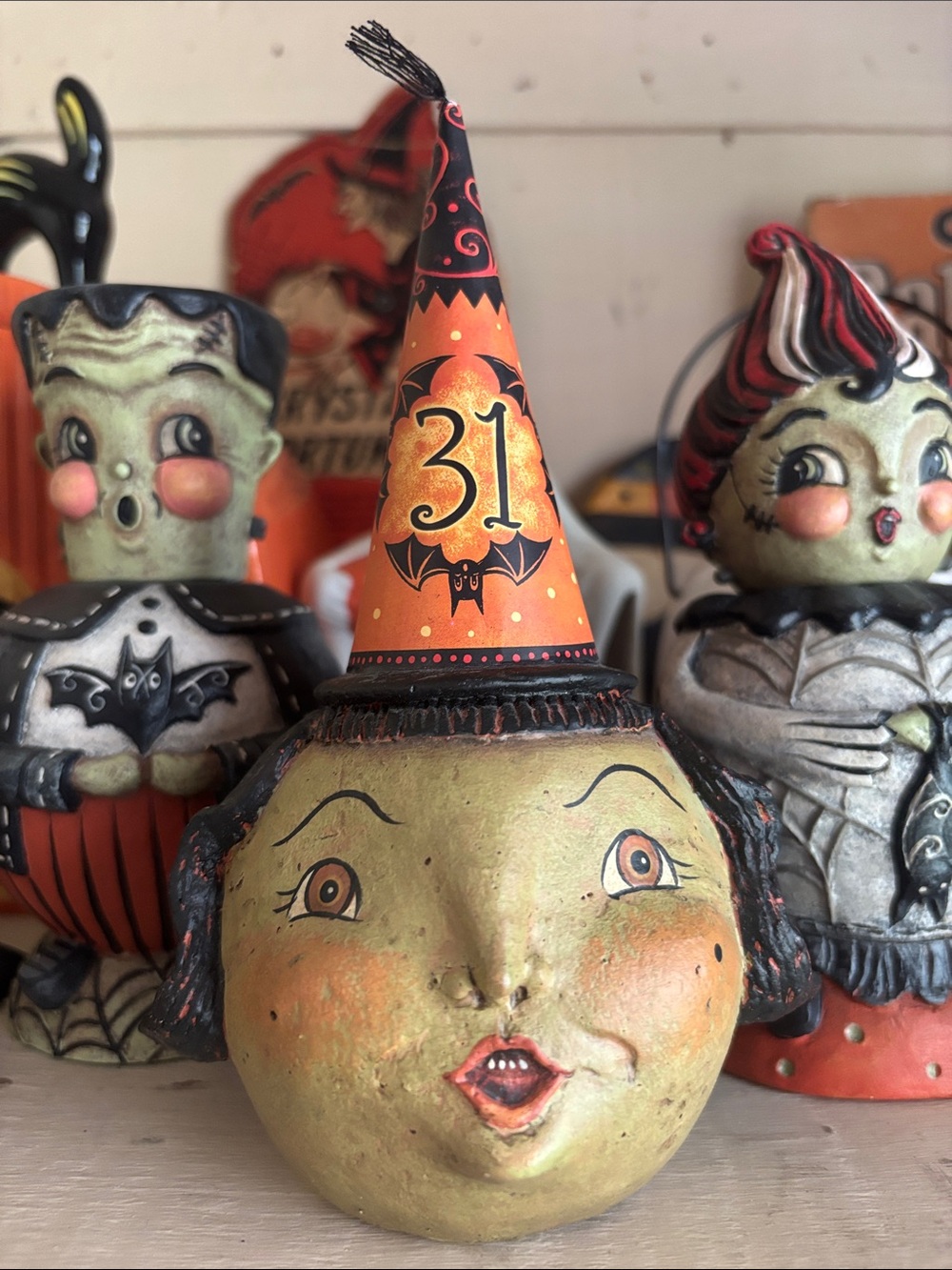 Johanna Parker 7” Halloween Witch with 31 Hat Extremely Rare !!